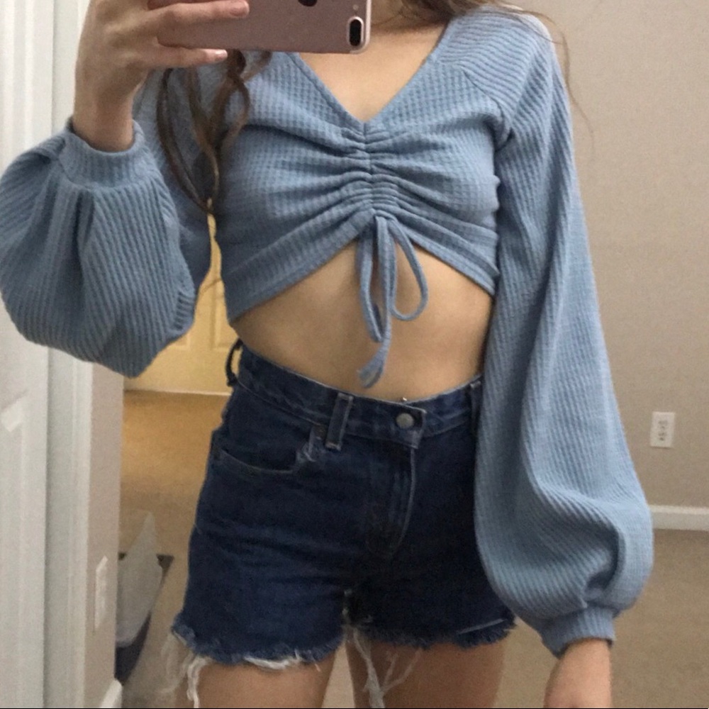 BLUE SYNCHED CROP